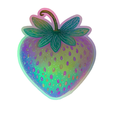 Strawberry Holographic stickers