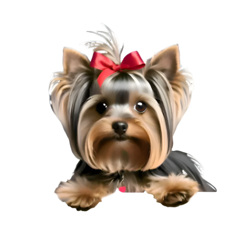 Petpaws Yorkie Bow dog Bubble-free stickers